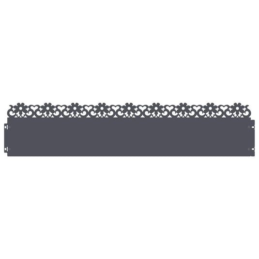 Vidaxl gazonranden 10 pcs antraciet 103 x 0,05 x 22 cm staal