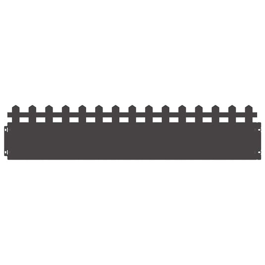 Vidaxl gazonranden 30 pcs zwart 103 x 0,05 x 22 cm staal