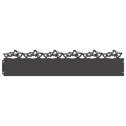 Vidaxl gazonranden 30 pcs zwart 103 x 0,05 x 22 cm staal