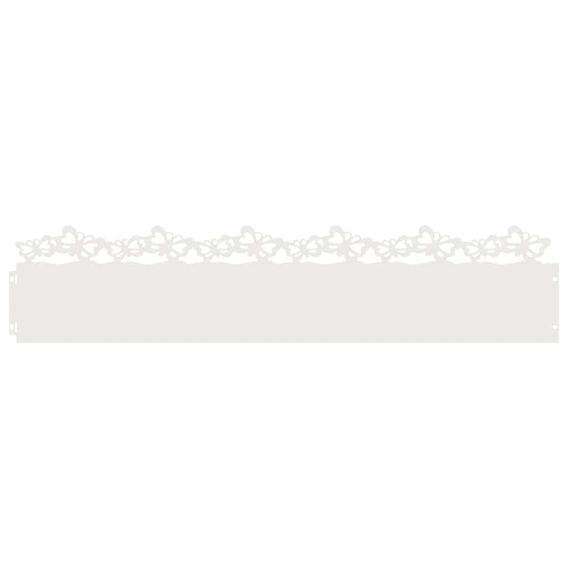 Afbeelding laden in galerijviewer, Vidaxl gazonranden 10 pcs wit 103 x 0,05 x 22 cm staal
