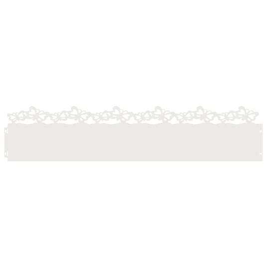 Vidaxl gazonranden 10 pcs wit 103 x 0,05 x 22 cm staal