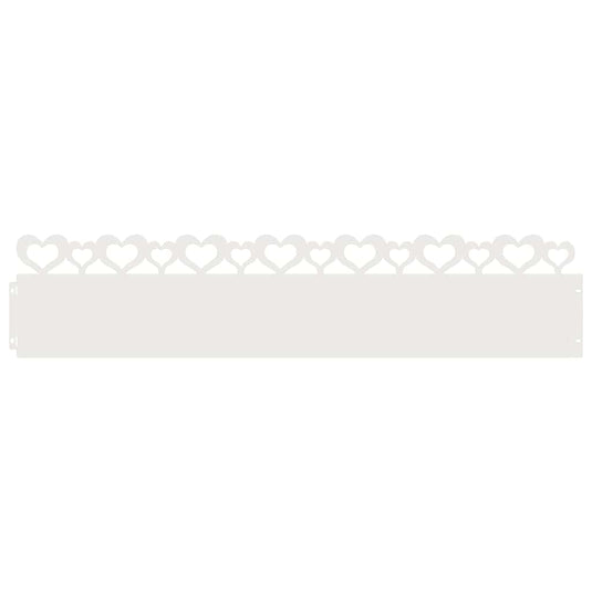 Vidaxl gazonranden 30 pcs wit 103 x 0,05 x 22 cm staal