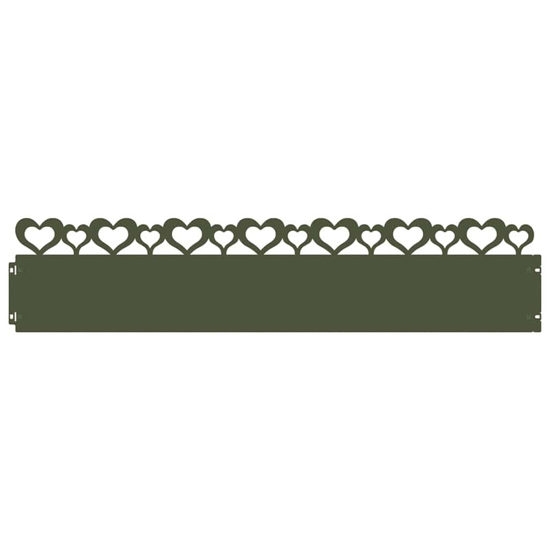Afbeelding laden in galerijviewer, Vidaxl gazonranden 10 pcs olijf groen 103 x 0,05 x 22 cm staal
