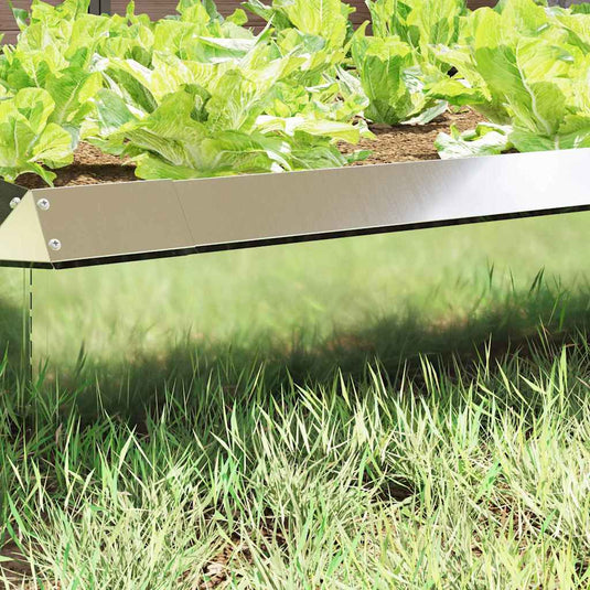 Vidaxl slakkenhekje zilver 100 x 3,5 x 25 cm gegalvaniseerd staal