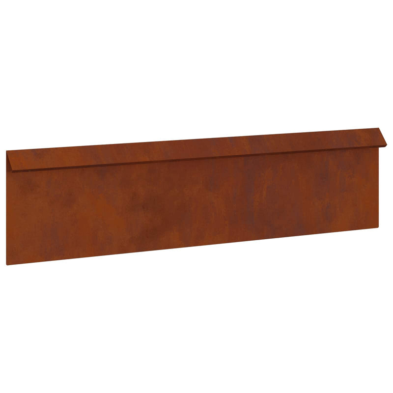 Afbeelding laden in galerijviewer, Vidaxl slakkenhekje 16 pcs roestig 100 x 3,5 x 25 cm cortenstaal
