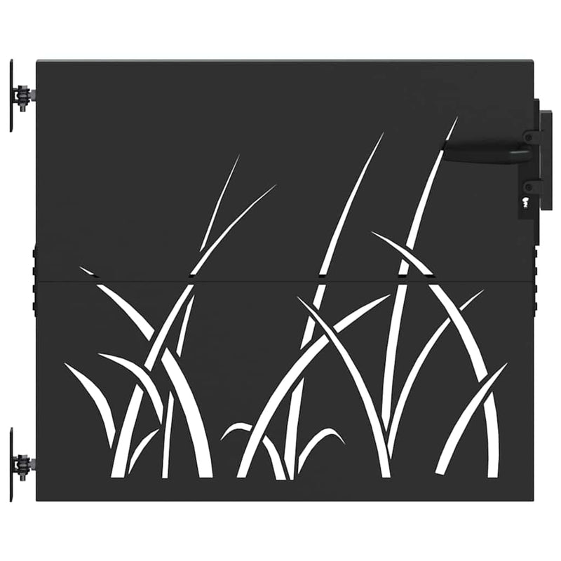 Afbeelding laden in galerijviewer, Vidaxl tuinpoort met slot zwart 85 x 100 cm poedergecoat staal
