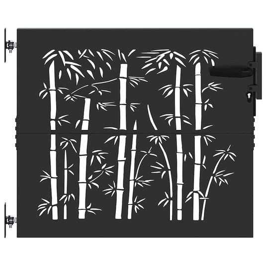 Vidaxl tuinpoort met slot zwart 85 x 175 cm poedergecoat staal