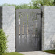 Vidaxl tuinpoort met slot zwart 85 x 125 cm poedergecoat staal