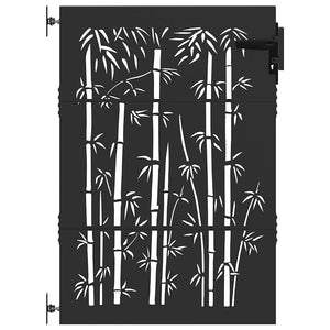 Vidaxl tuinpoort 85 x 125 cm poedergecoat staal zwart vergrendelbaar