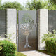 Vidaxl tuinpoort met slot zwart 110 x 205 cm poedergecoat staal