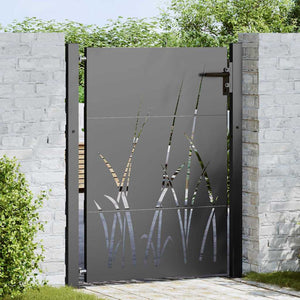 Vidaxl tuinpoort 110 x 130 cm poedergecoat staal zwart vergrendelbaar