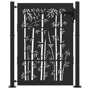 Vidaxl tuinpoort 110 x 130 cm gepoedercoat staal zwart vergrendelbaar