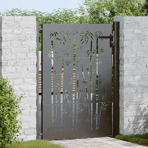Vidaxl tuinpoort 110 x 155 cm gepoedercoat staal zwart vergrendelbaar