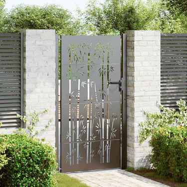 Vidaxl tuinpoort met slot zwart 110 x 180 cm gepoedercoat staal