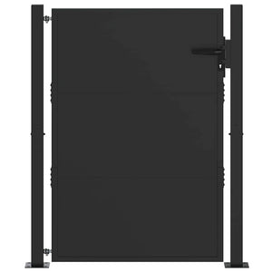 Vidaxl tuinpoort 110 x 130 cm gepoedercoat staal zwart vergrendelbaar