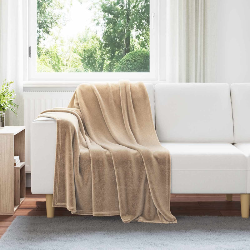 Afbeelding laden in galerijviewer, Vidaxl plaid camel 150 x 130 cm 0,51 kg fleece
