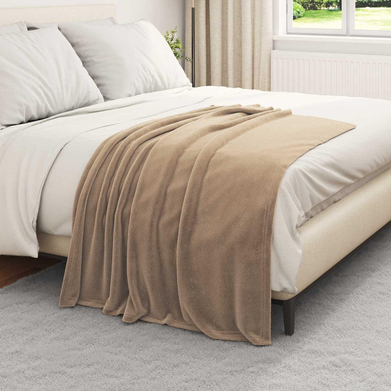 Afbeelding laden in galerijviewer, Vidaxl plaid camel 150 x 130 cm 0,51 kg fleece
