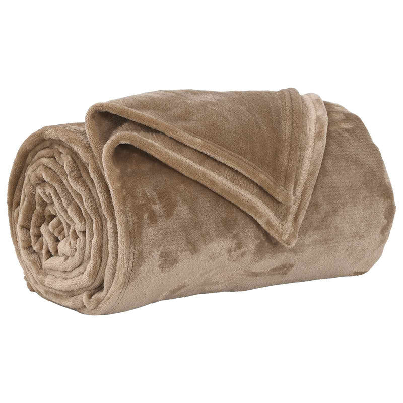 Afbeelding laden in galerijviewer, Vidaxl plaid camel 150 x 130 cm 0,51 kg fleece
