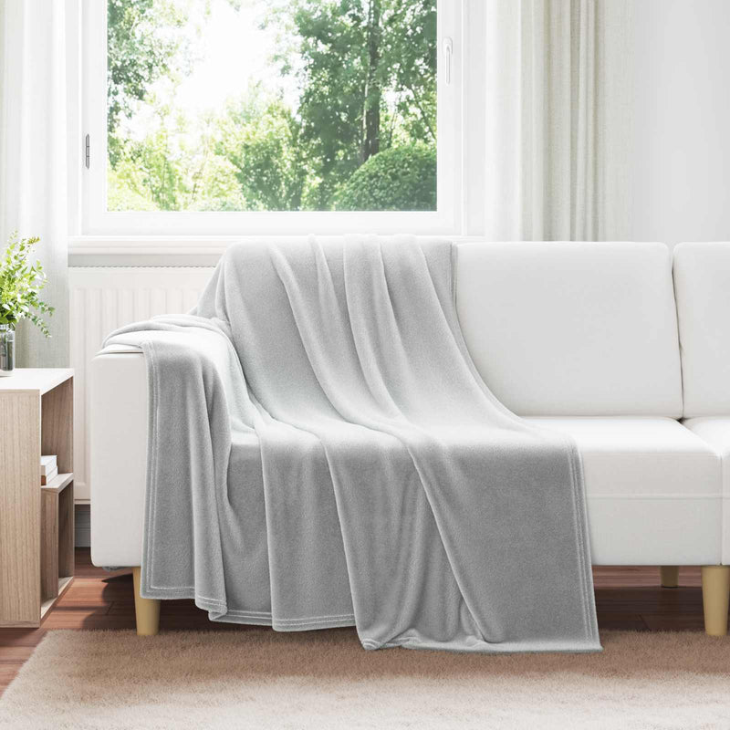 Afbeelding laden in galerijviewer, Vidaxl gooi deken grijs 150 x 200 cm fleece
