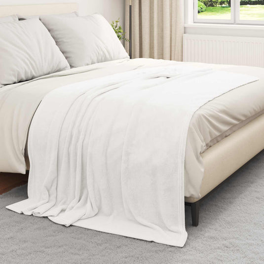 Vidaxl gooi deken wit 150 x 200 cm fleece