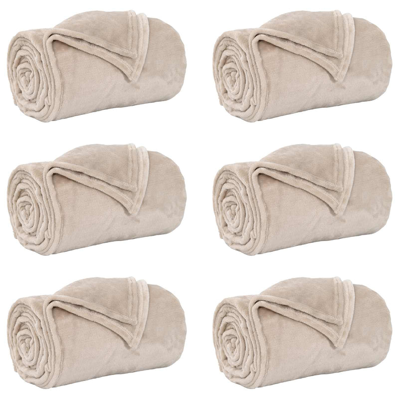 Afbeelding laden in galerijviewer, Vidaxl kleden 6 pcs beige 150 x 200 cm fleece
