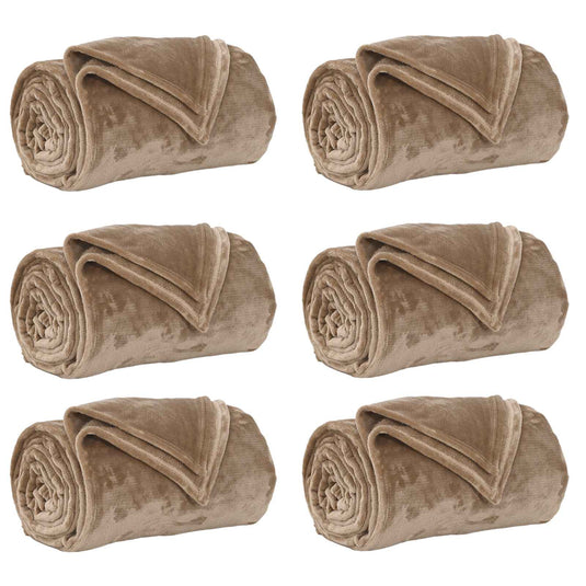 Vidaxl kleden 6 pcs kameel 240 x 270 cm fleece