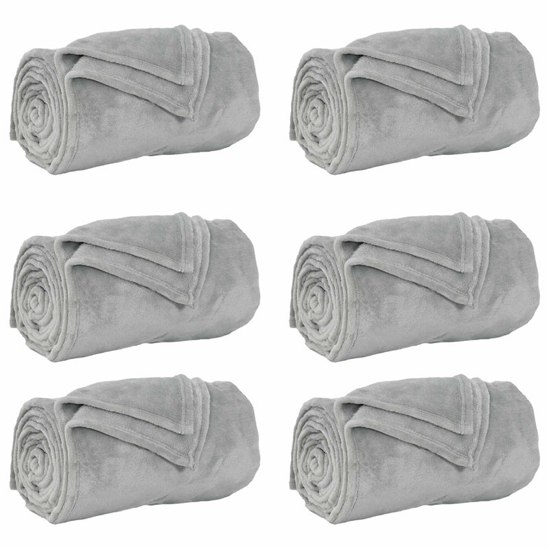 Afbeelding laden in galerijviewer, Vidaxl kleden 6 st grijs 270 x 240 cm 10,11 kg fleece
