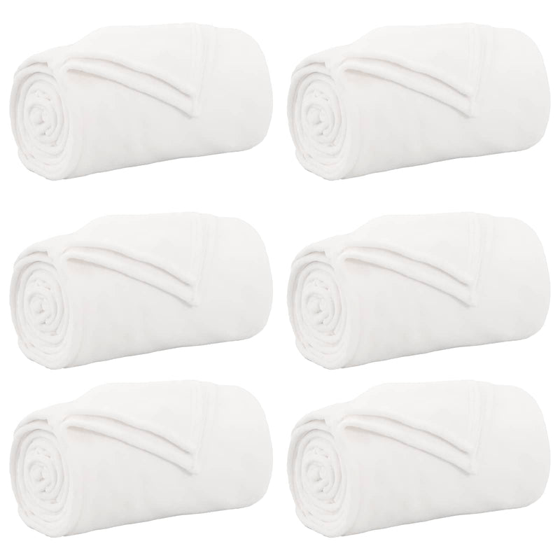 Afbeelding laden in galerijviewer, Vidaxl kleden 6 pcs wit 240 x 270 cm fleece
