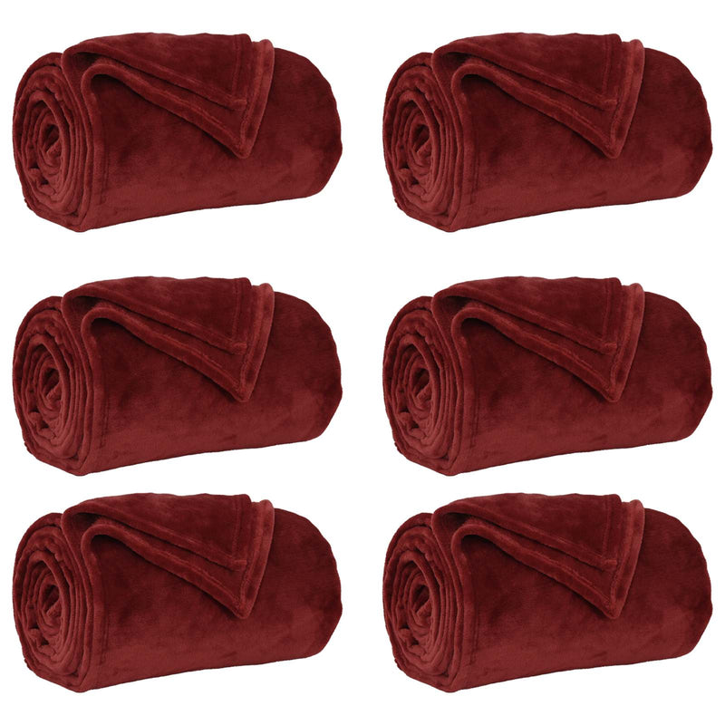Afbeelding laden in galerijviewer, Vidaxl kleden 6 st bordeaux rood 240 x 220 cm 8,24 kg fleece
