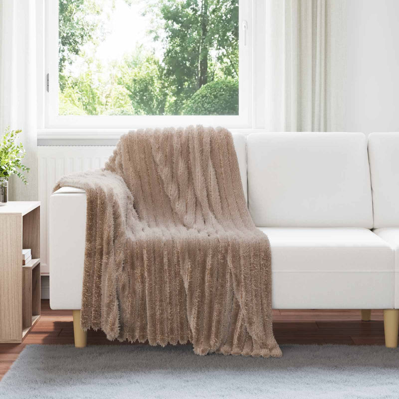 Afbeelding laden in galerijviewer, Vidaxl plaid camel 150 x 130 cm 0,45 kg fleece
