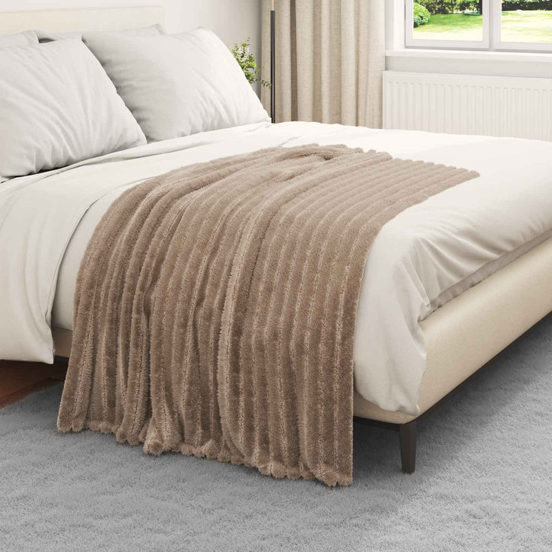 Afbeelding laden in galerijviewer, Vidaxl plaid camel 150 x 130 cm 0,45 kg fleece
