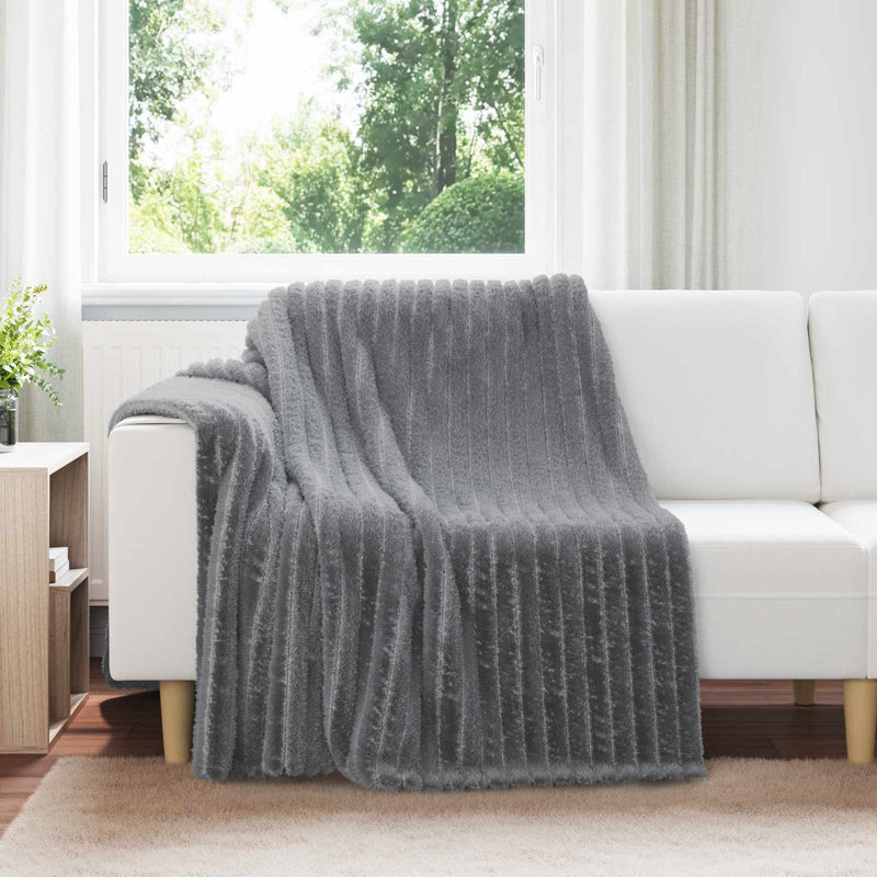 Afbeelding laden in galerijviewer, Vidaxl plaid donkergrijs 200 x 150 cm 0,8 kg fleece
