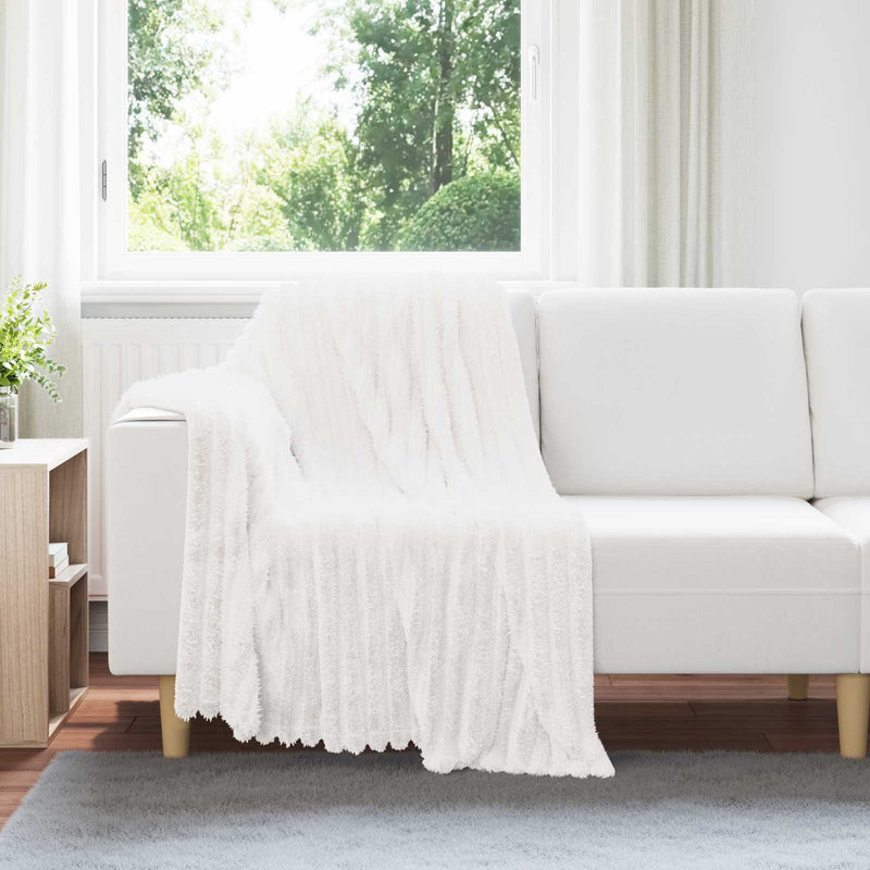 Afbeelding laden in galerijviewer, Vidaxl gooi deken wit 150 x 130 cm fleece
