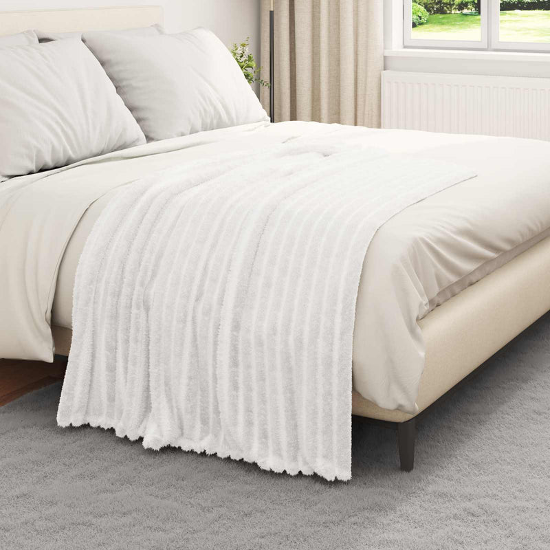 Afbeelding laden in galerijviewer, Vidaxl gooi deken wit 150 x 130 cm fleece
