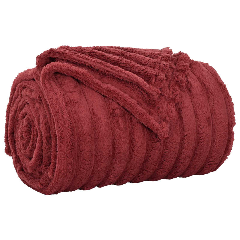 Afbeelding laden in galerijviewer, Vidaxl gooi deken bordeaux rood 200 x 150 cm fleece
