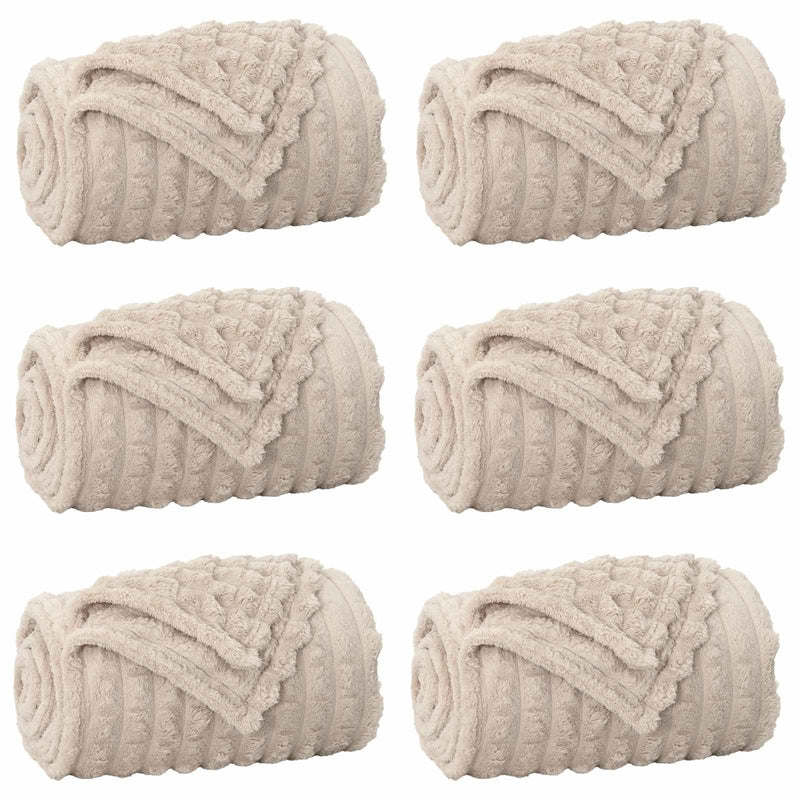Afbeelding laden in galerijviewer, Vidaxl kleden 6 pcs beige 200 x 150 cm fleece
