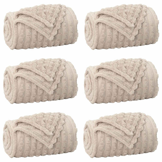 Vidaxl kleden 6 pcs beige 200 x 150 cm fleece