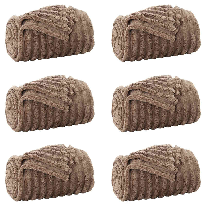 Afbeelding laden in galerijviewer, Vidaxl kleden 6 st camel 270 x 240 cm 10,34 kg fleece
