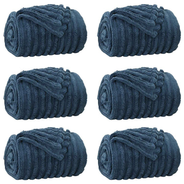 Vidaxl kleden 6 pcs marineblauw 200 x 150 cm fleece