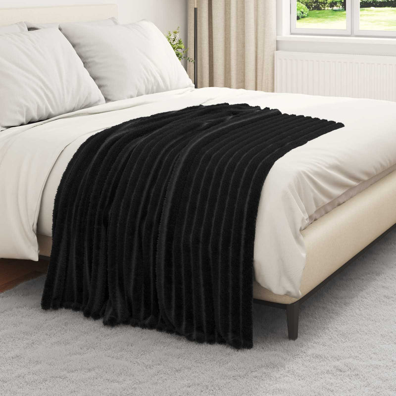 Afbeelding laden in galerijviewer, Vidaxl kleden 6 pcs zwart 150 x 130 cm fleece
