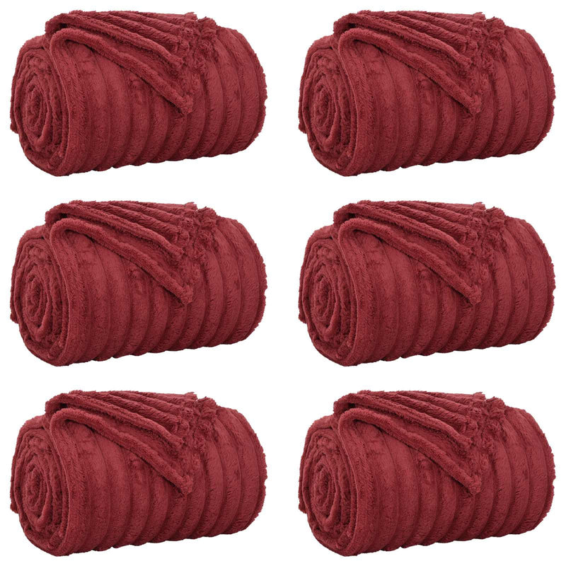 Afbeelding laden in galerijviewer, Vidaxl kleden 6 st bordeaux rood 150 x 130 cm 2,85 kg fleece
