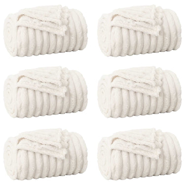 Vidaxl kleden 6 pcs crème 200 x 150 cm fleece