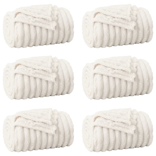 Vidaxl kleden 6 pcs crème 200 x 150 cm fleece