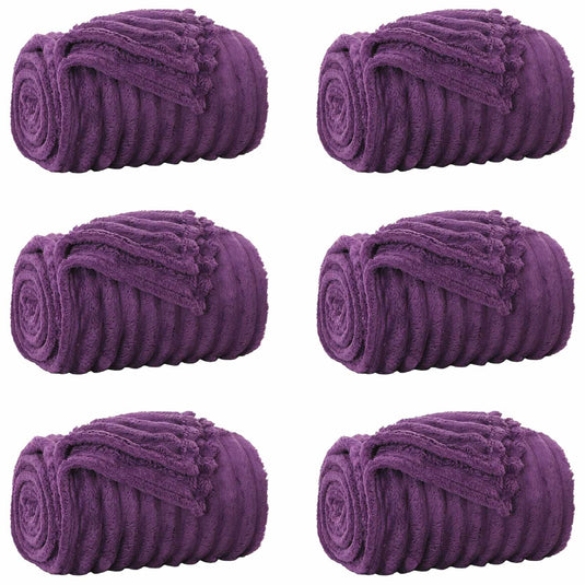 Vidaxl kleden 6 pcs paars 200 x 150 cm fleece