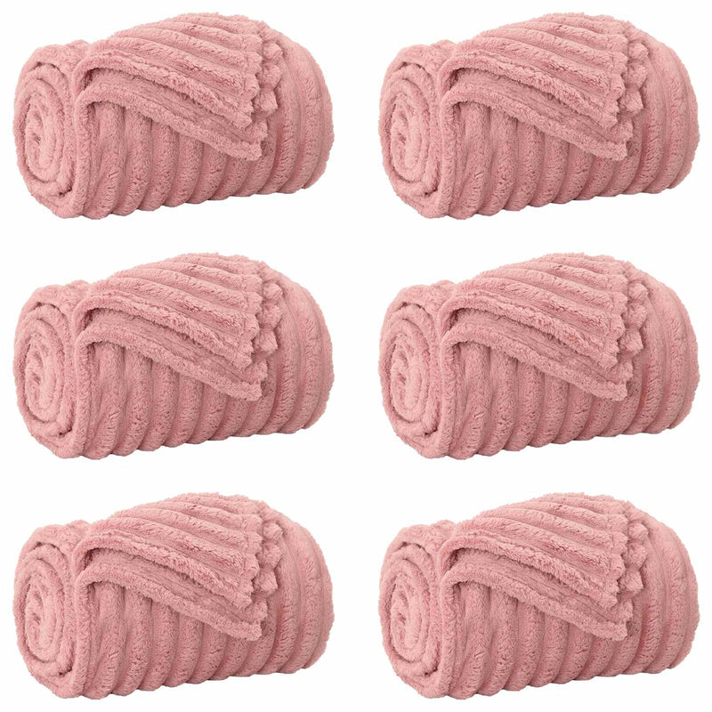 Afbeelding laden in galerijviewer, Vidaxl kleden 6 pcs roze 270 x 240 cm fleece
