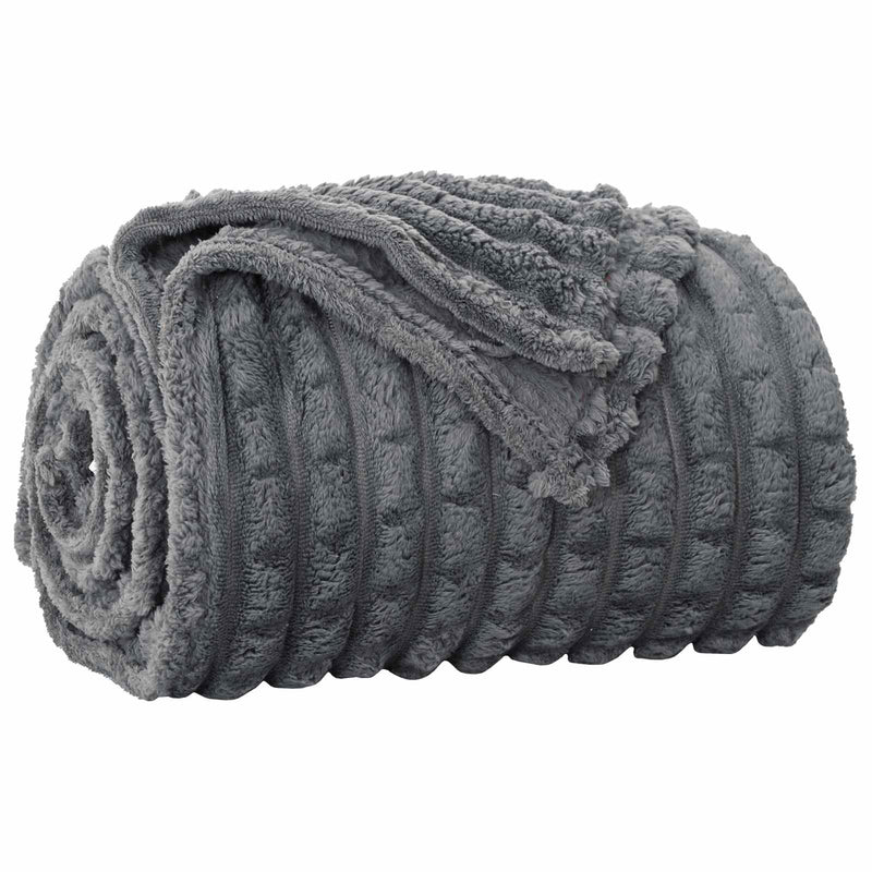 Afbeelding laden in galerijviewer, Vidaxl gooi deken donkergrijs 150 x 130 cm 0,51 kg fleece
