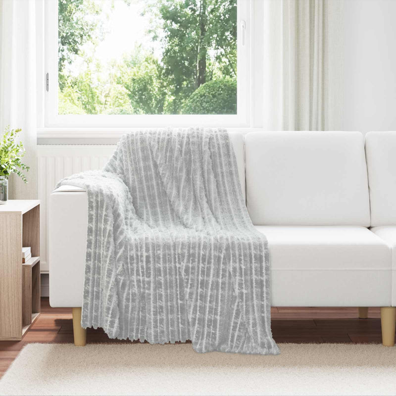 Afbeelding laden in galerijviewer, Vidaxl gooi deken grijs 150 x 130 cm fleece

