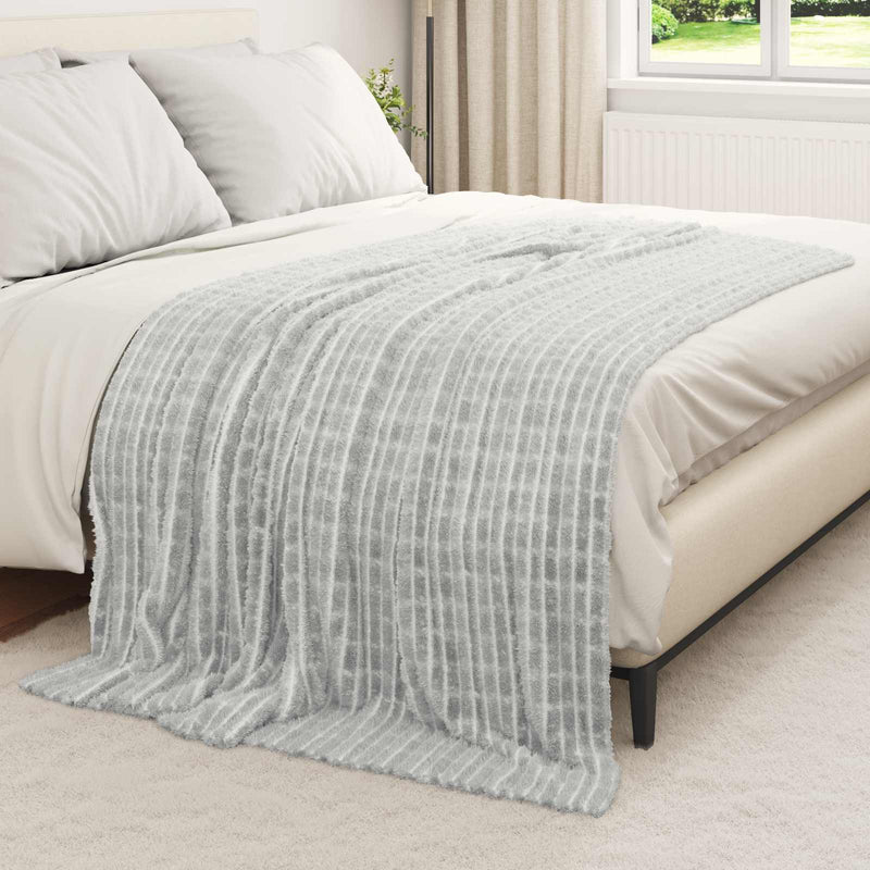 Afbeelding laden in galerijviewer, Vidaxl gooi deken grijs 200 x 150 cm 0,75 kg fleece
