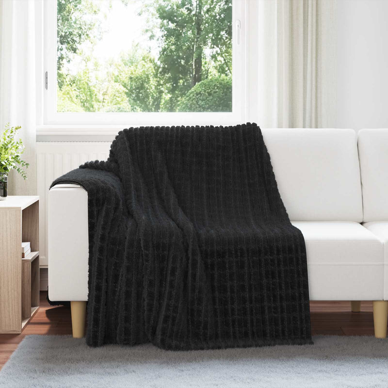 Afbeelding laden in galerijviewer, Vidaxl gooi deken zwart 200 x 150 cm 0,75 kg fleece
