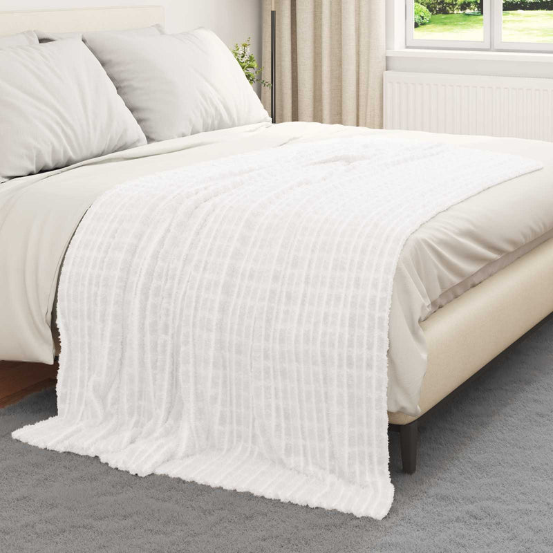 Afbeelding laden in galerijviewer, Vidaxl gooi deken wit 200 x 150 cm fleece
